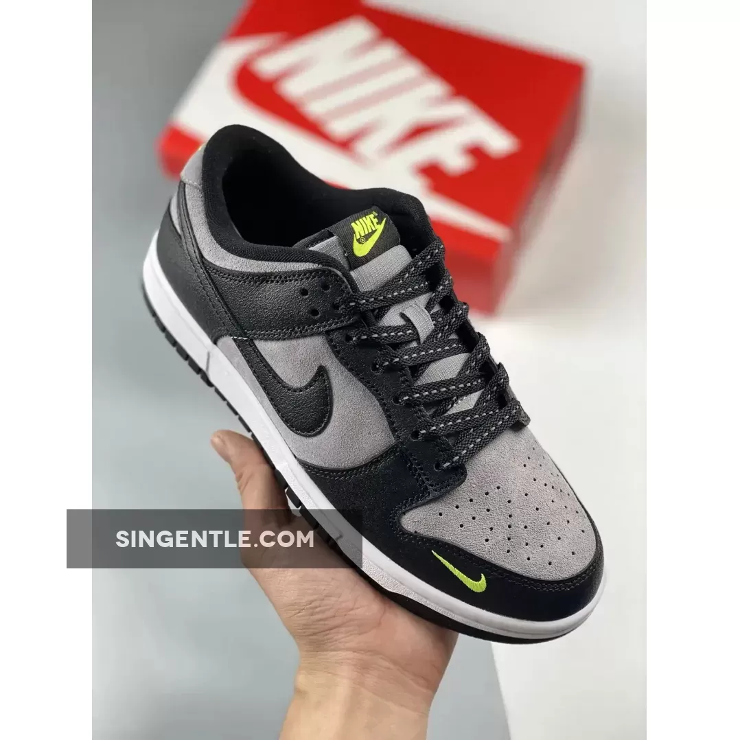 Cheap Nike Dunk Low Black Grey Green Strike / Dunk Grey