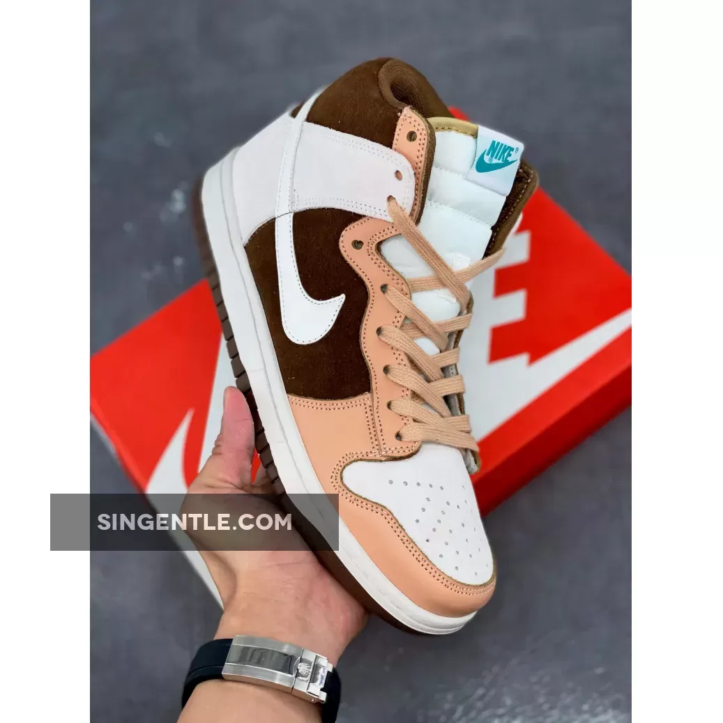 Nike Dunk High Sail/Khaki-Light Chocolate - sail and light chocolate