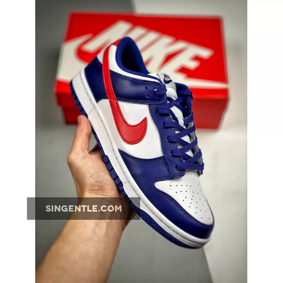 Nike Dunk Low 'USA' White/Royal-University Red DD1503-119 - Dunks Red And White