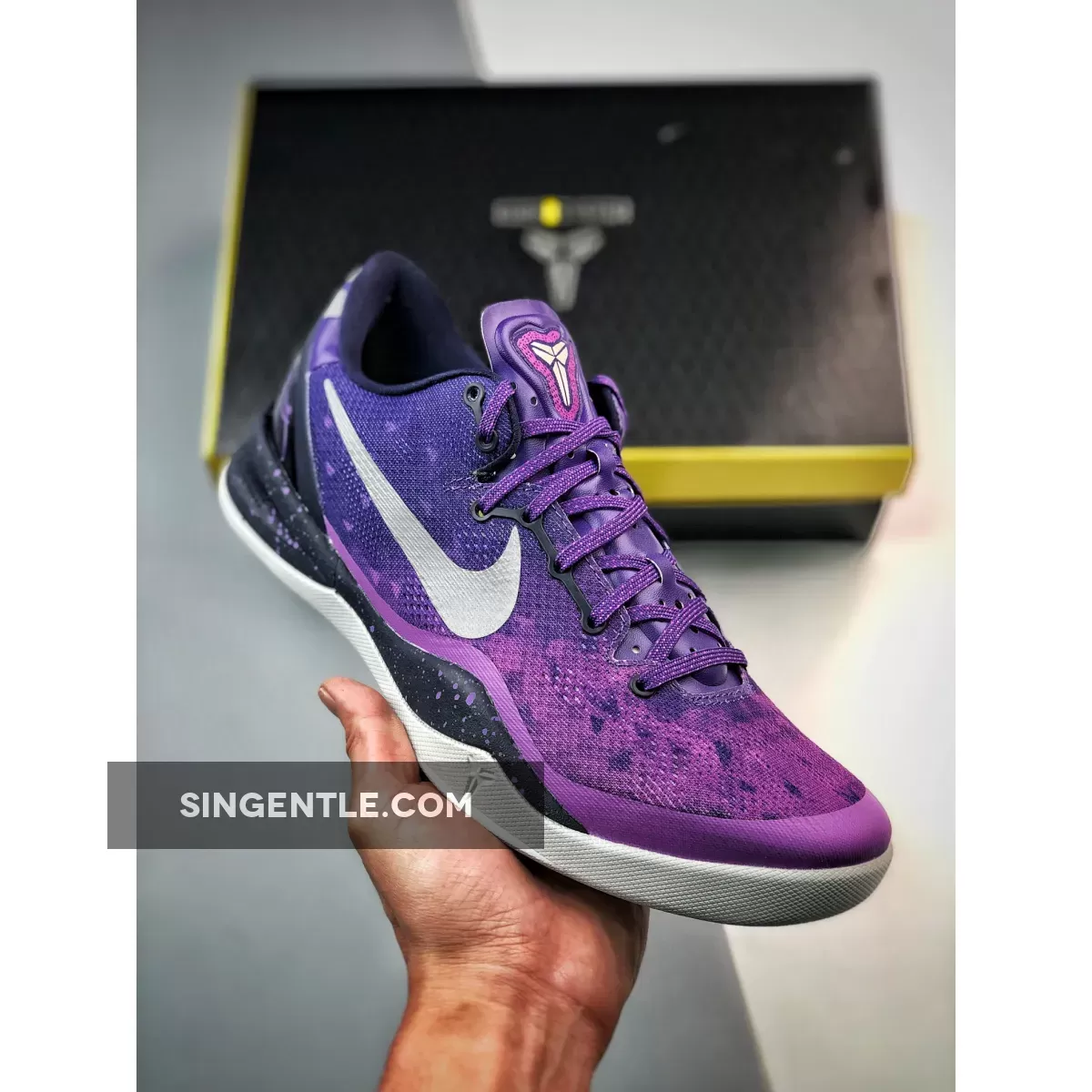 Nike Kobe 8 System Playoffs Court Purple Platinum Restock