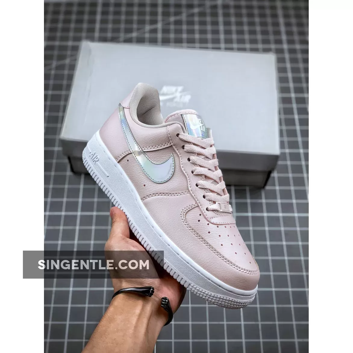 Nike Air Force 1 Low Pink Iridescent CJ1646-600 - pink iridescent shoes