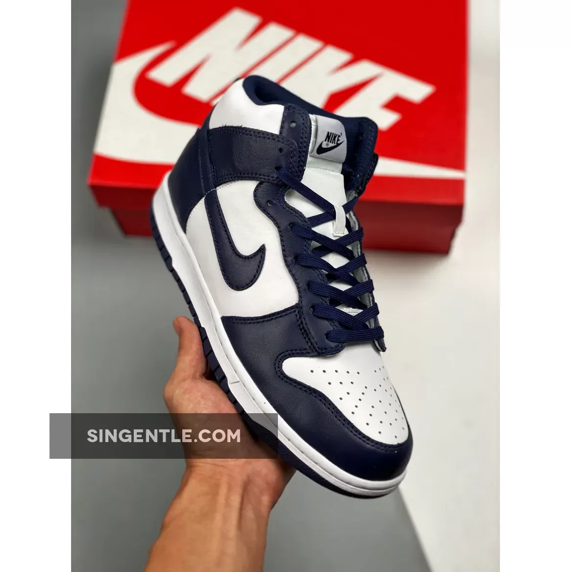 Nike Dunk High Midnight Navy Nike Dunk High White/Midnight Navy-White DD1399-104