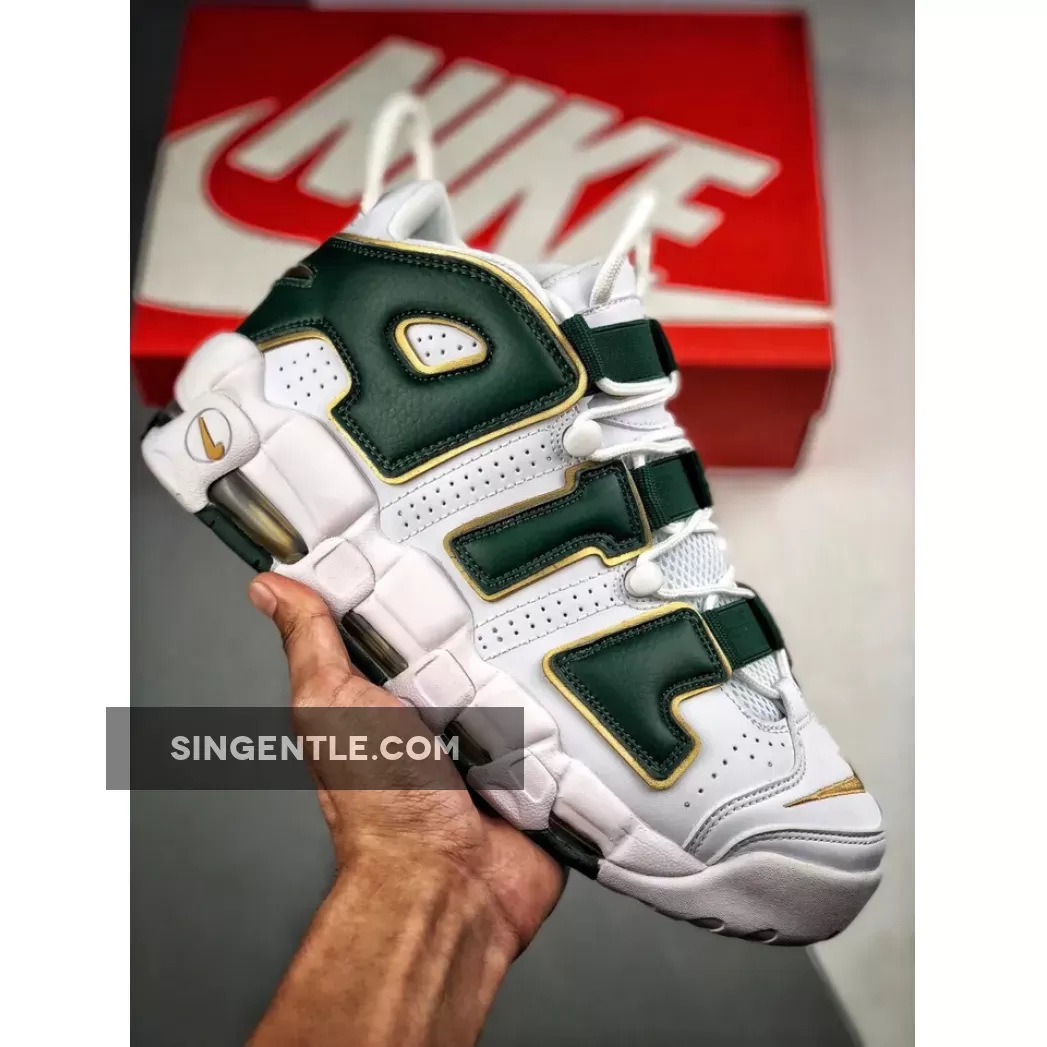 Nike Air More Uptempo 'ATL' White/Gorge Green-Metallic Gold | uptempo green