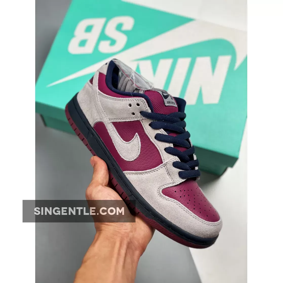 Nike SB Dunk Low Atmosphere Grey True Berry / Grey And Burgundy Dunks BQ6817-001