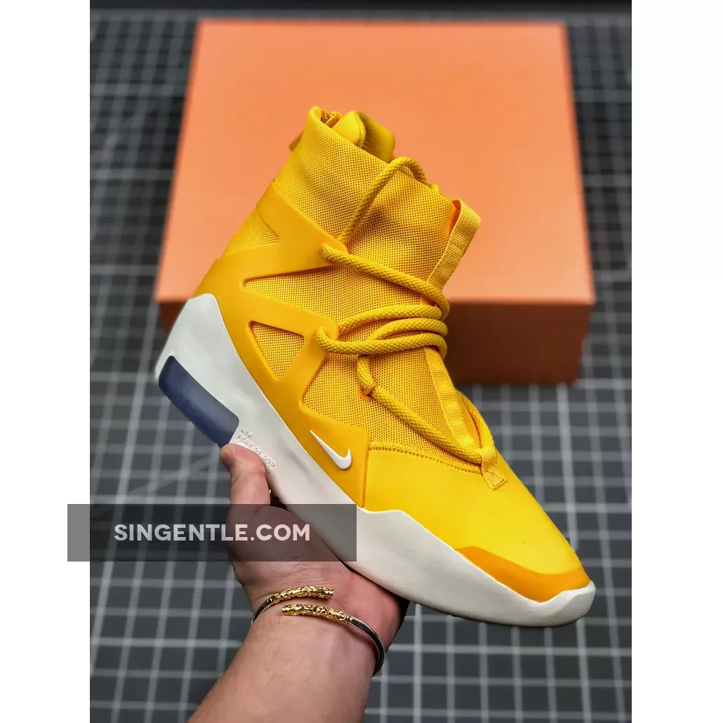 Discount Nike Air Fear Of God 1 Yellow AR4237-700