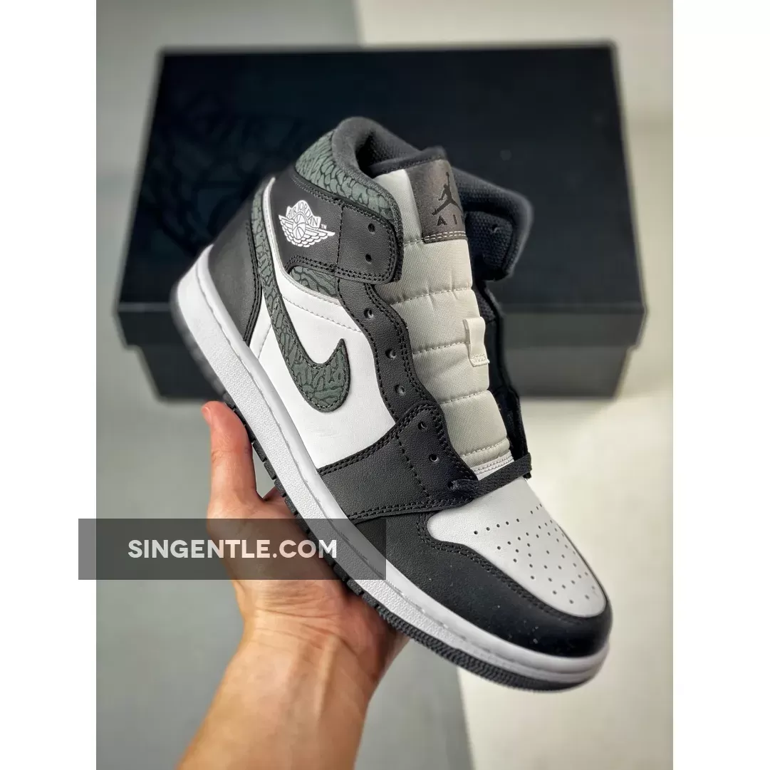 Air Jordan 1 Mid SE "Panda Elephant" Black White