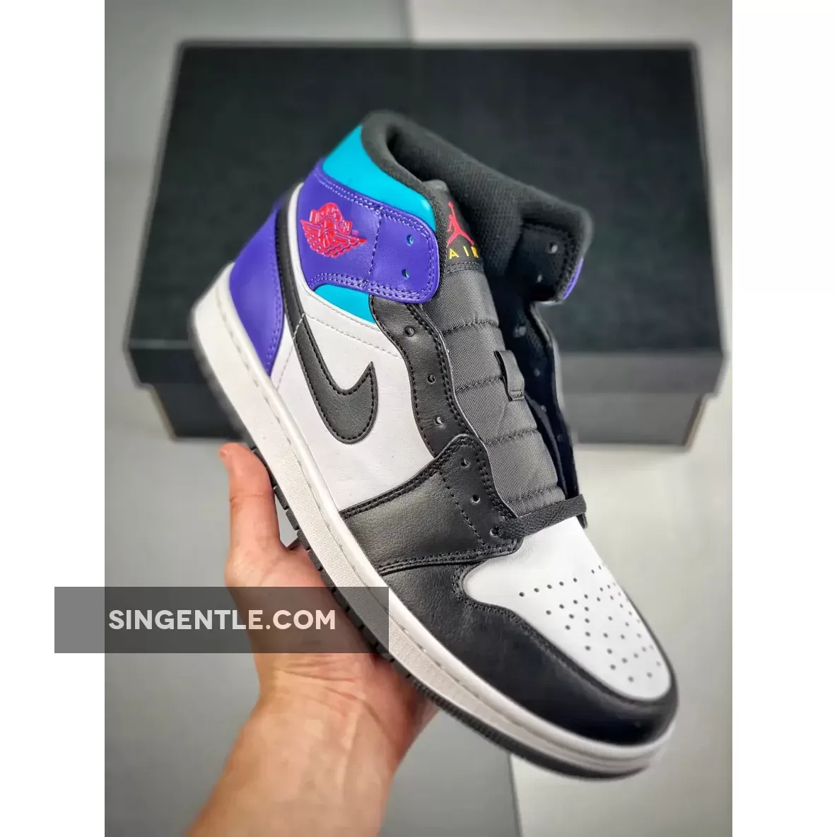 Air Jordan 1 Mid White/Court Purple-Tropical Twist-Black