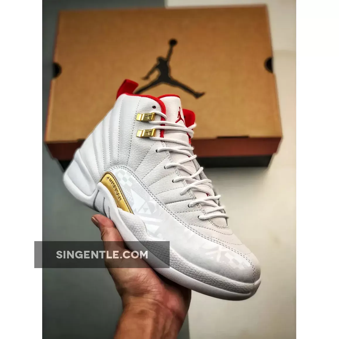 Jordan 12 Retro Fiba (2019) White/University Red