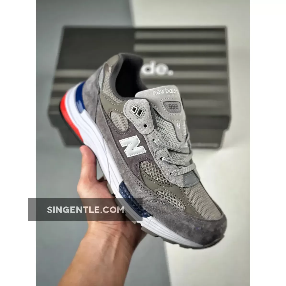 New Balance 992 Grey Blue Red M992MD