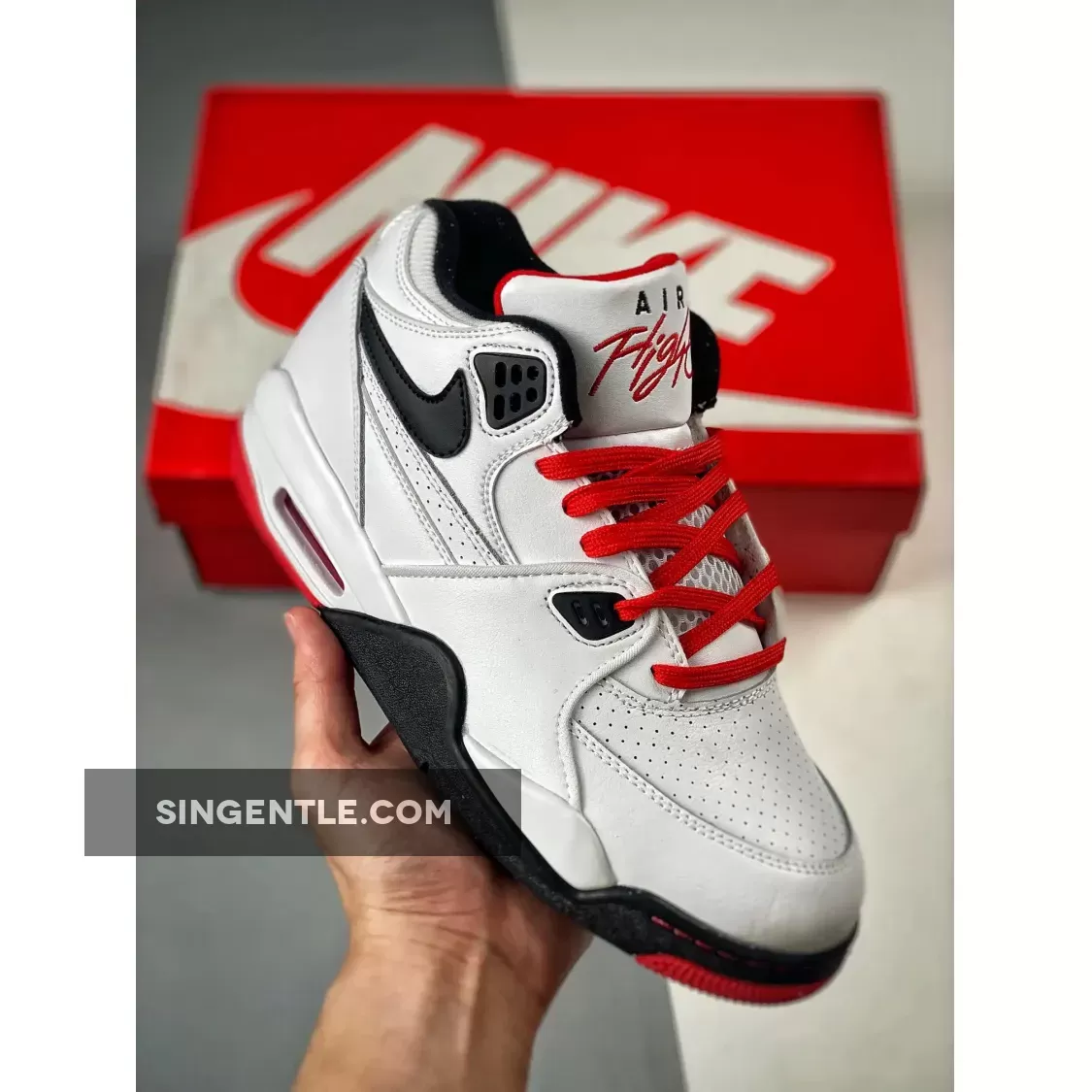 Nike Air Flight ’89 White/Black-Sport Red