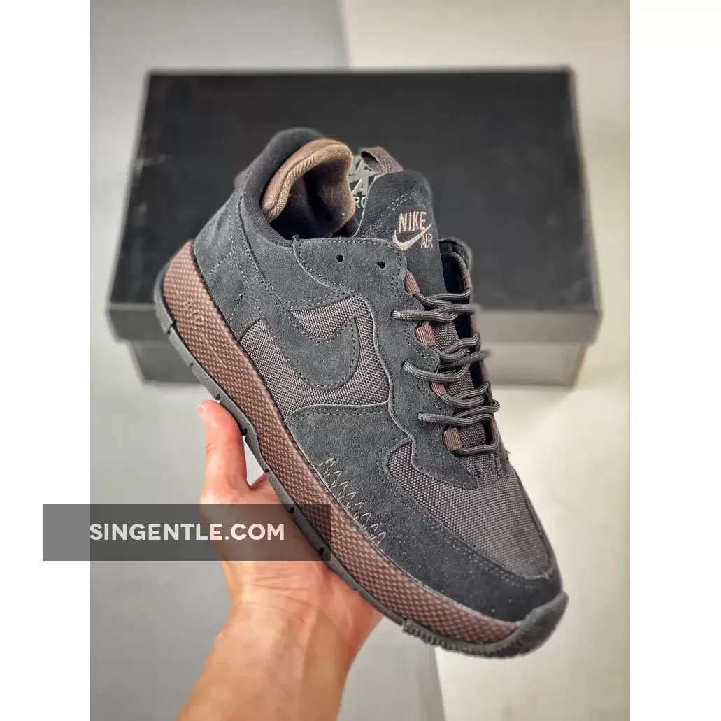 Nike Air Force 1 Wild Black Velvet Brown