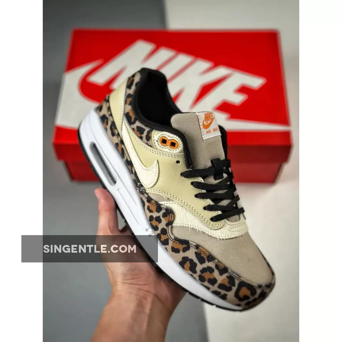 Nike Air Max 1 Premium Desert Ore/Orange Peel-Black