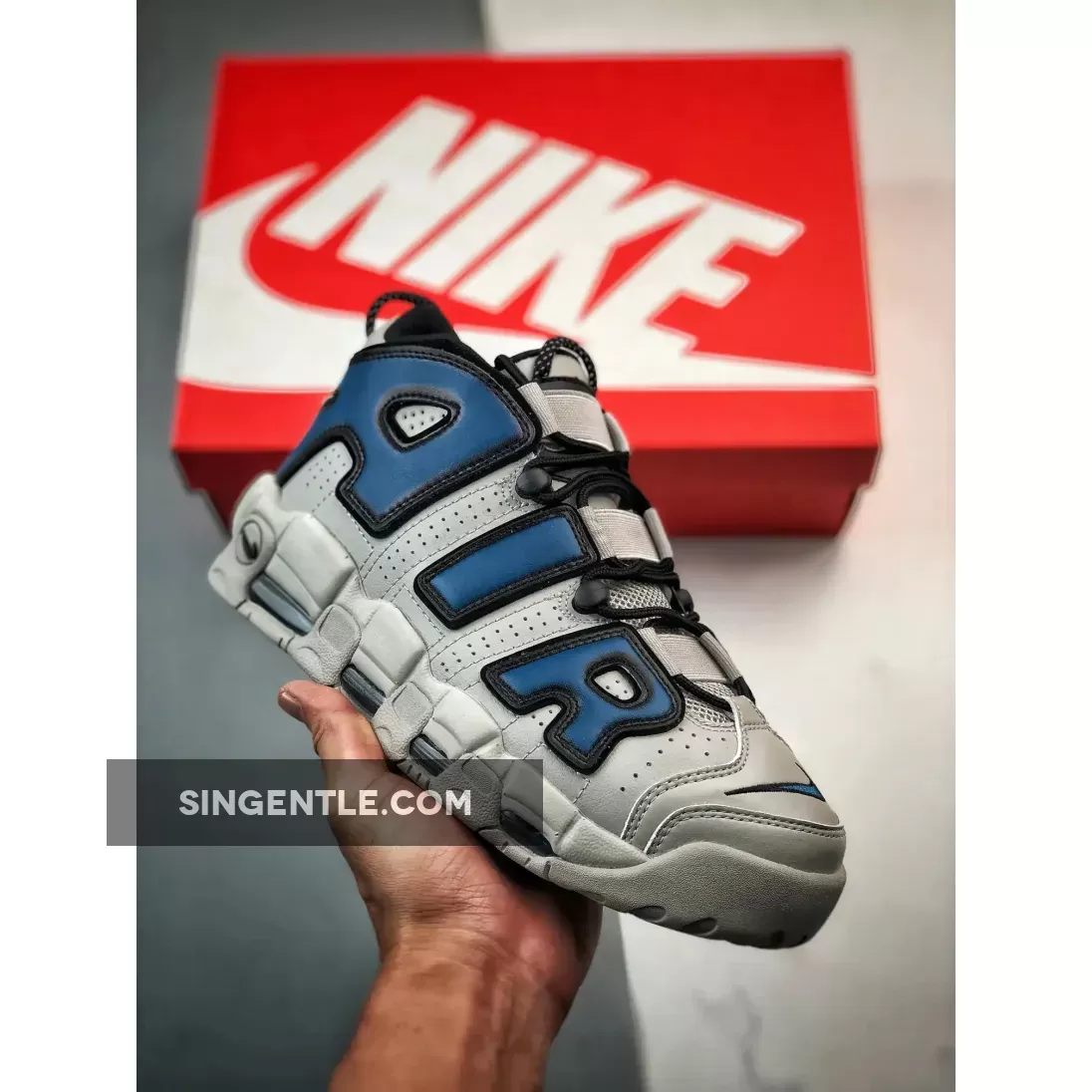 Nike Air More Uptempo Grey/Industrial Blue