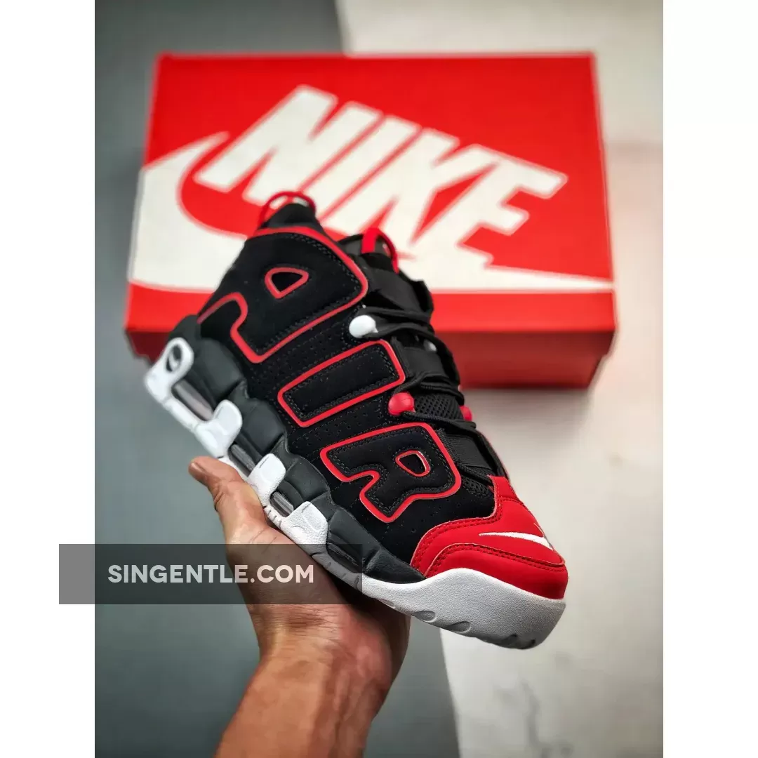 Nike Air More Uptempo "Red Toe" Black/University Red-White